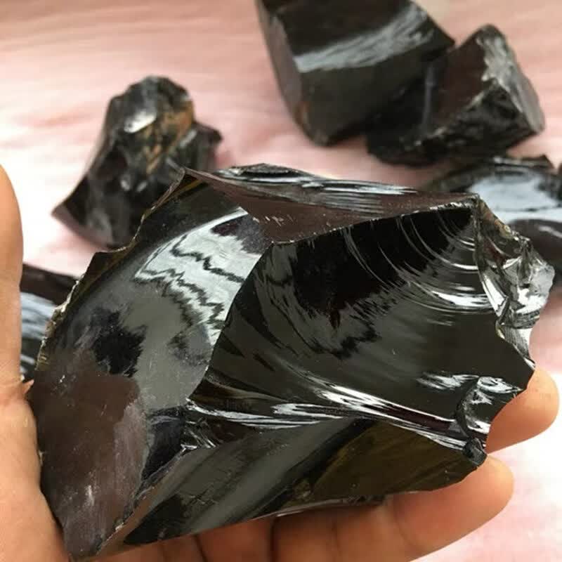 天然黑耀石原石毛料黑曜石金曜石大块原矿石风水摆件雕刻定做加工定制