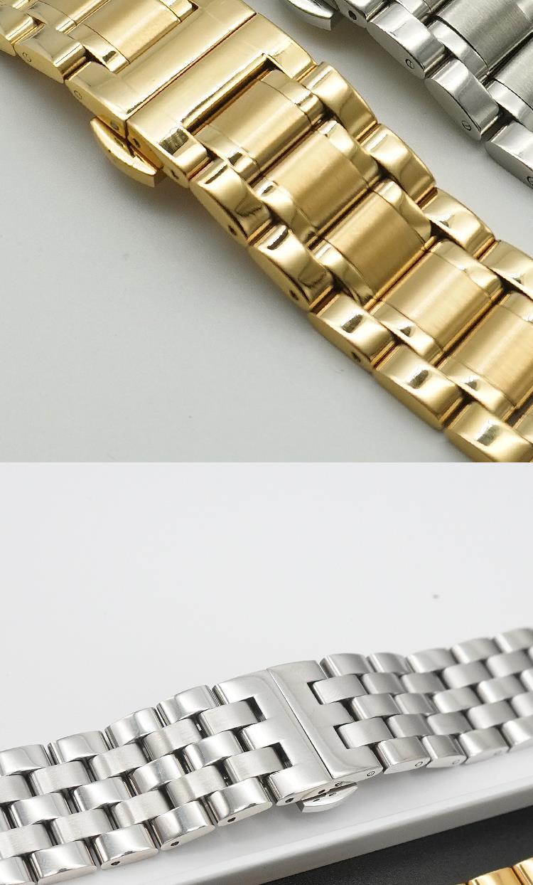浪琴手表带 适配浪琴名匠l2l4款钢带实心不锈钢精钢表链20mm 名将银色