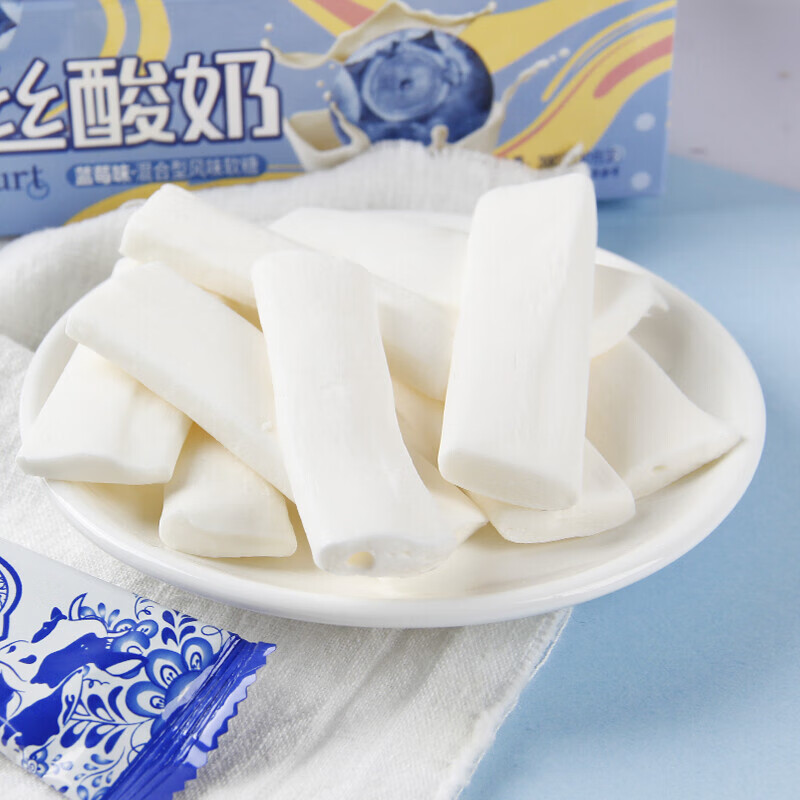 拉丝老酸奶糖390g萌小帅老酸奶拉丝糖牛奶混合口味风味软糖年货糖果