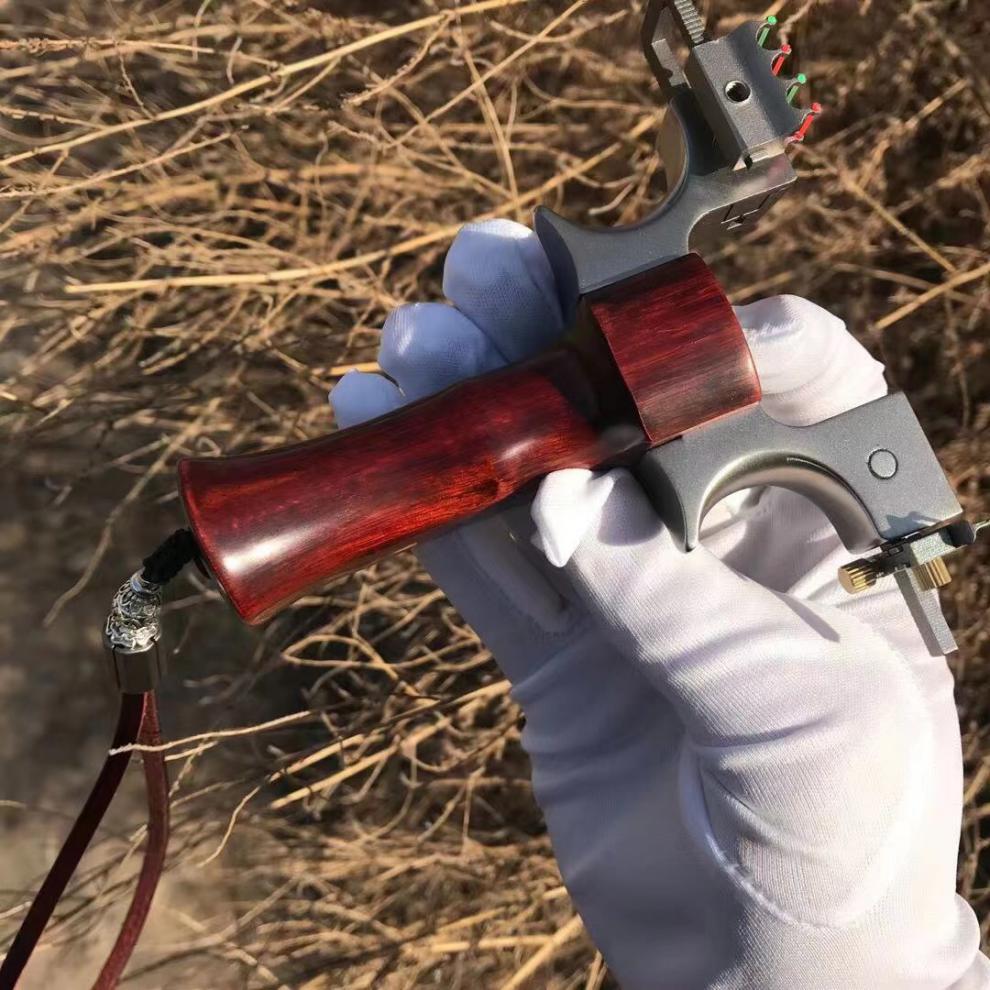 锁凤9代钛合金扁皮弹弓免绑快压夹片户外高精准度成人男九代 全钛锁