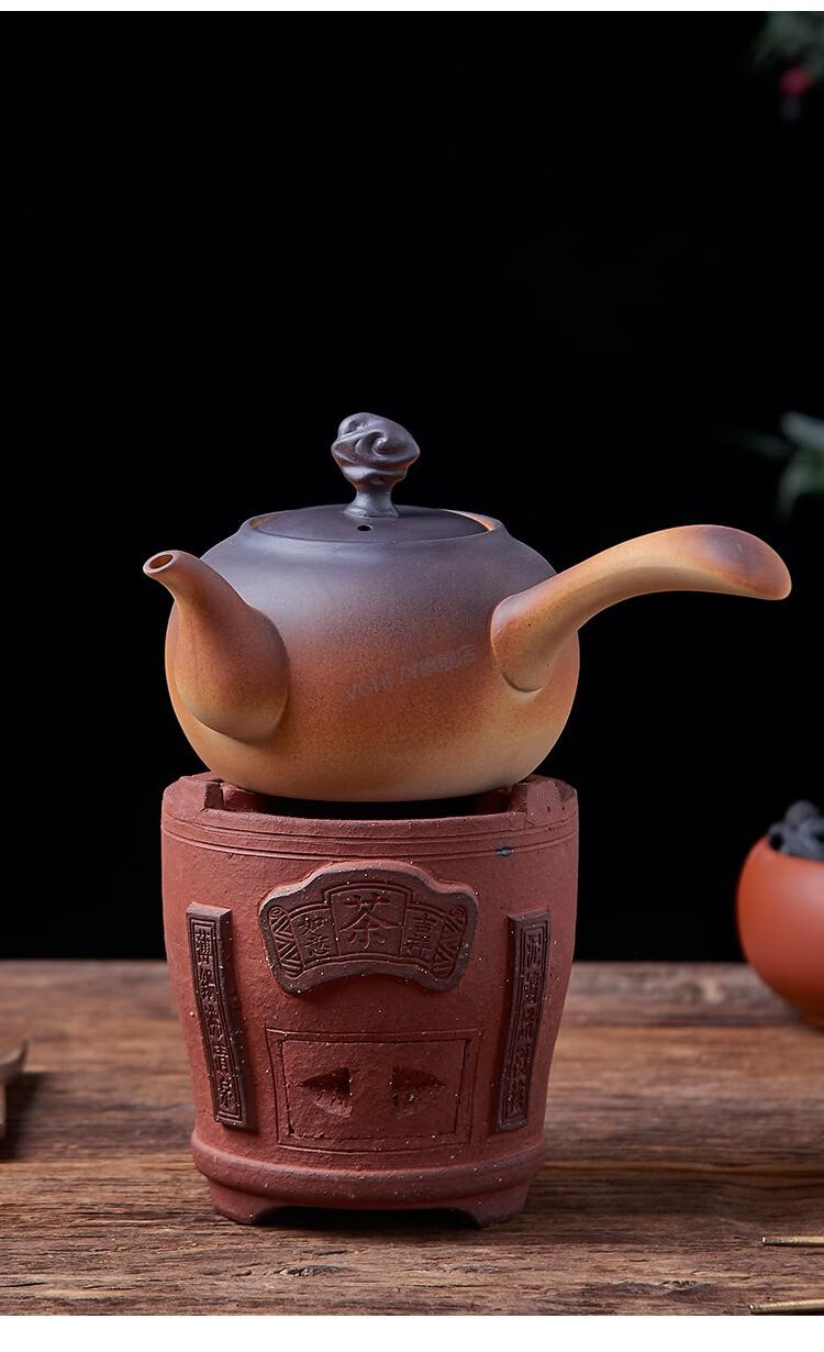 【京品优选】冶秋 炭火茶炉 耐火陶泥茶炉手工炭炉潮汕风炉红泥小火炉