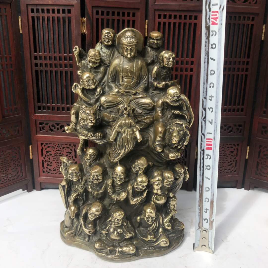 十八罗汉佛像摆件一套降龙伏虎十八铜人风水装饰礼品 十八罗汉一套