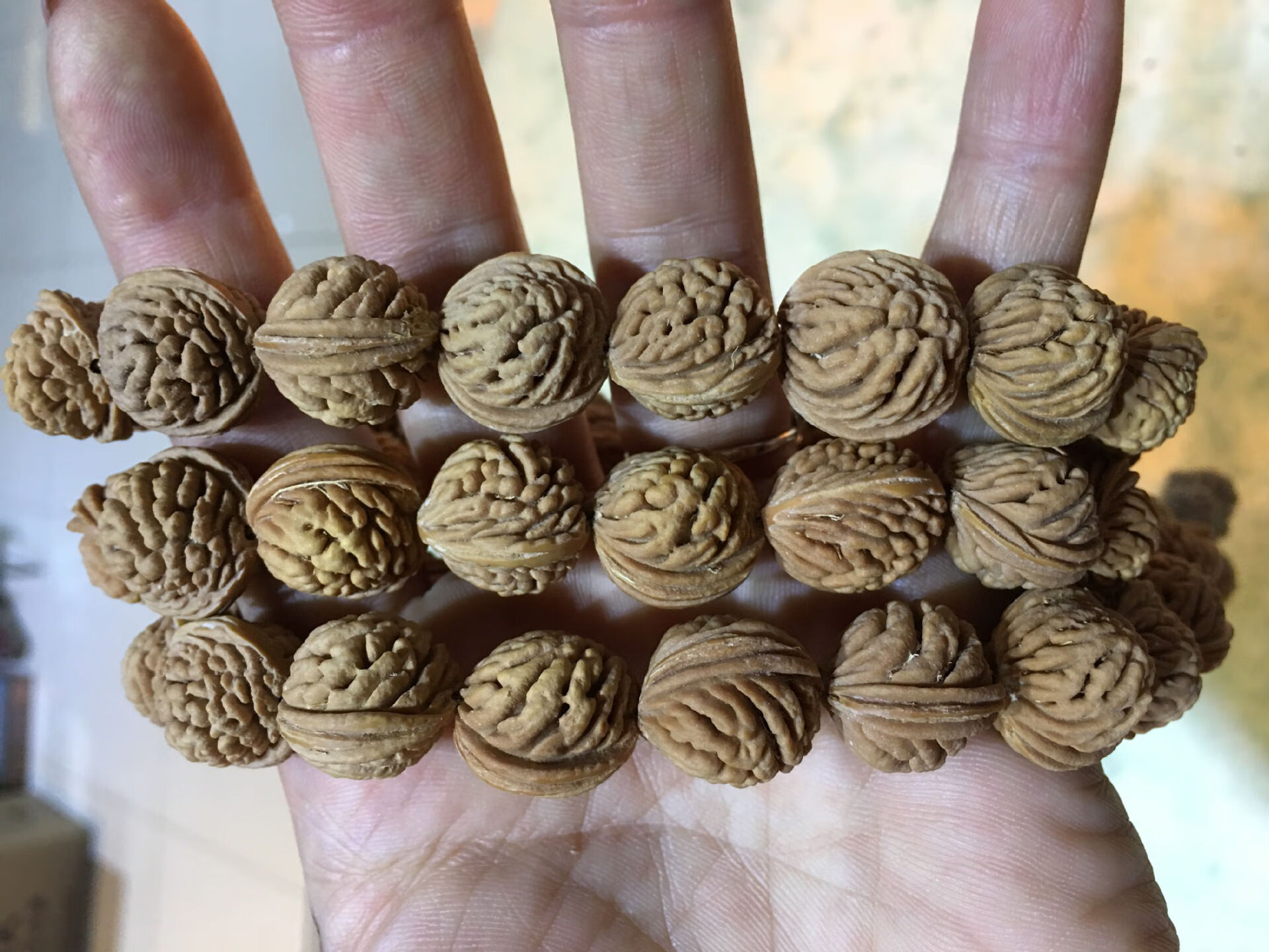 默奢原籽刺龙纹桃核霸王龙桃胡手串核桃手链男矮桩文玩精选品矮桩的