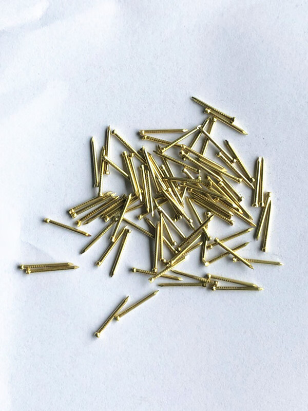 无头铜钉优质镀铜圆钉 元钉 钉子 铁钉17mm 约560颗 重量0.