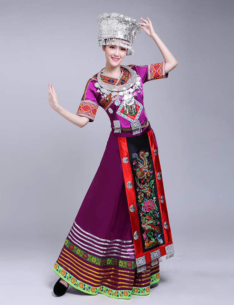 贵州苗族衣服女苗族服装土家族湘西贵州演出服女56个少数民族舞蹈苗家