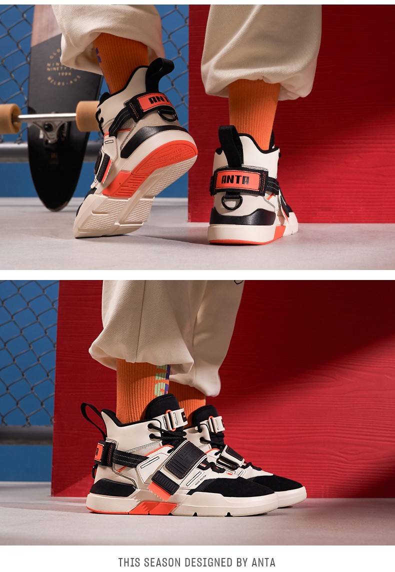 安踏男鞋休闲鞋2021年冬季新款stash涂鸦高帮板鞋男子运动鞋官方旗舰