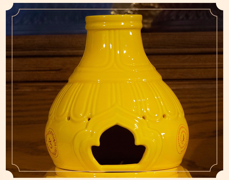 三漫陀藏式烟供炉家用室内禅意供佛施食香薰炉陶瓷经文塔型煨桑炉