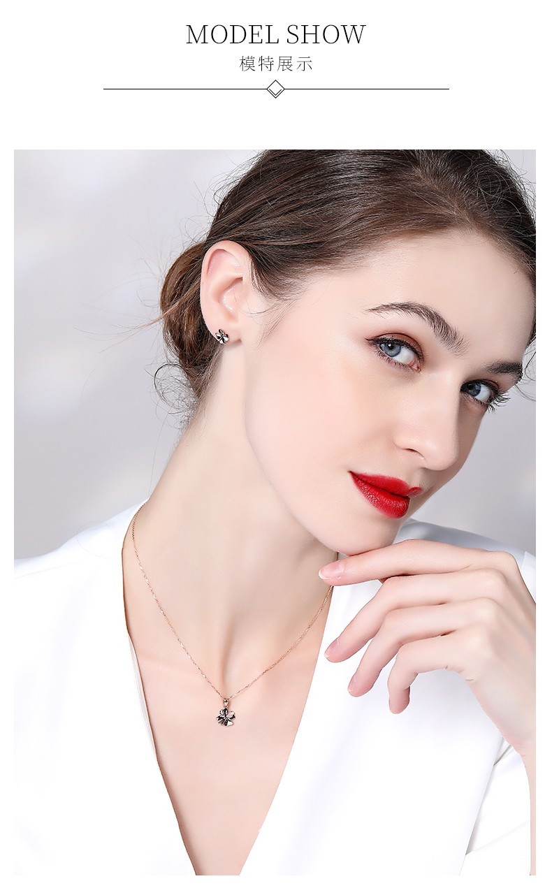 宝拉布菲18k四叶草项链女金时尚饰品轻奢锁骨链吊坠纪念日生日情人节