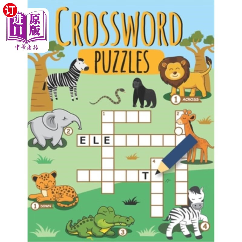 中商海外直订crosswordpuzzlesactivitybookforkidstoddlersbookfor