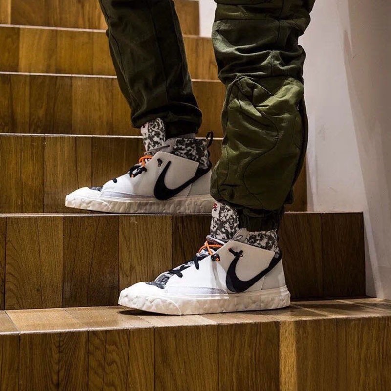 耐克nikeblazermidreadymade解构黑橙灰白男鞋女鞋运动休闲鞋cz3589