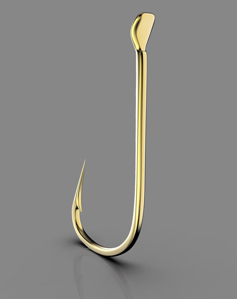 袖钩金袖鱼钩散装平打金袖细条极细进口有无倒刺勾钓鱼钩 平打金袖有