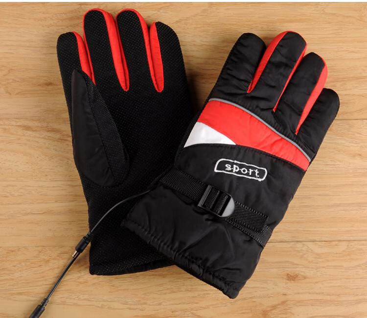 防寒摩托车充电手套冬季男女发热电热手套电瓶车保暖电加热把套 电动