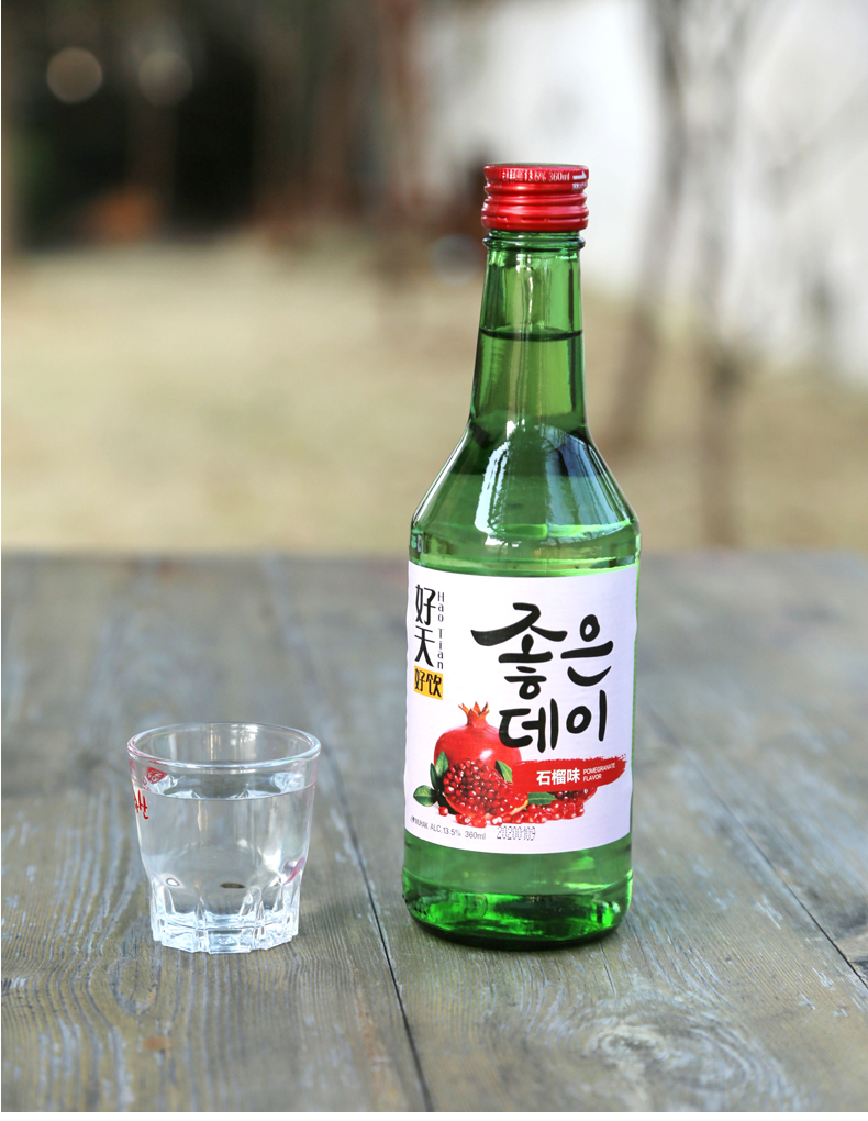 4瓶好天好饮韩国原装进口水果味配制酒女生烧酒原味烧酒4瓶