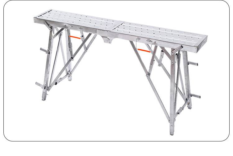 可折叠 马凳折叠升降加厚特厚装修马镫多功能平台梯子脚手架马橙 马凳