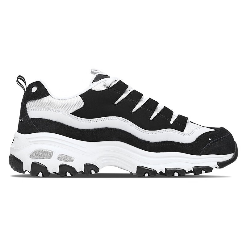 斯凯奇女鞋2021新款厚底户外老爹鞋熊猫鞋时尚休闲运动鞋13141海军