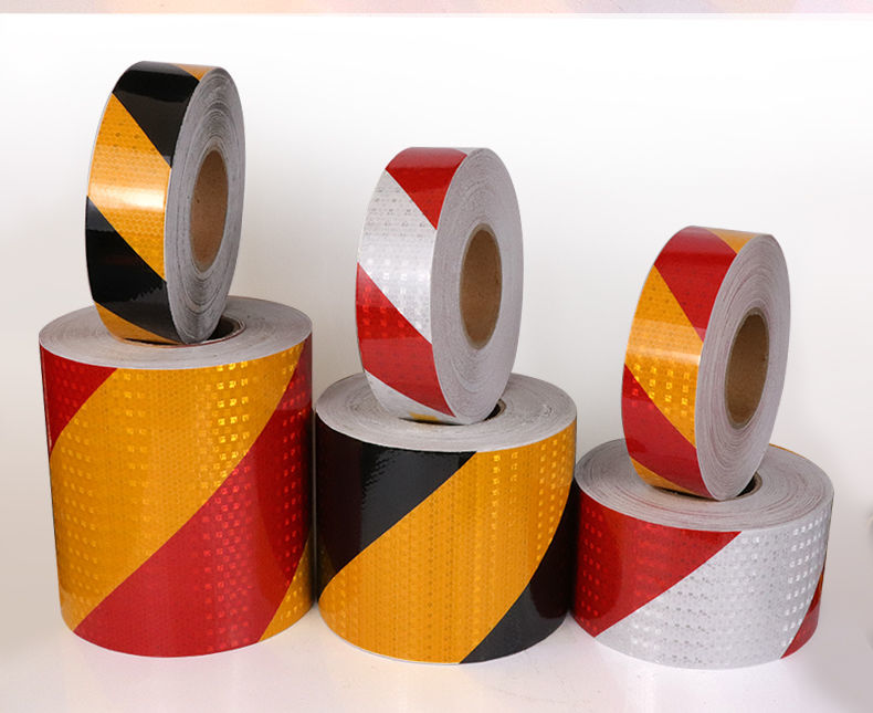 山外楼10cm20公分15宽反光贴条车库防撞地贴膜交通警示贴纸黑黄红白