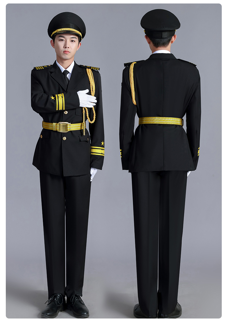 学生国旗护卫队服装队升旗手礼宾服学校升旗仪式乐队礼服 绿色男裤装