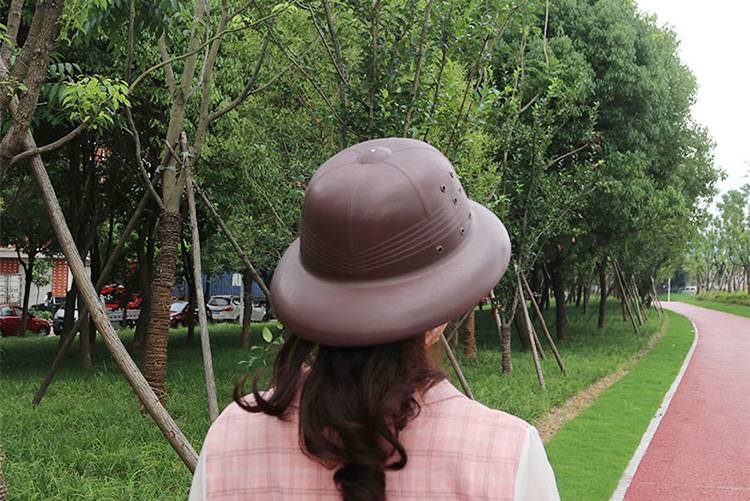 塑料头盔考克礼帽夏季防雨防水安全帽越南帽子男士登山帽子邮差帽