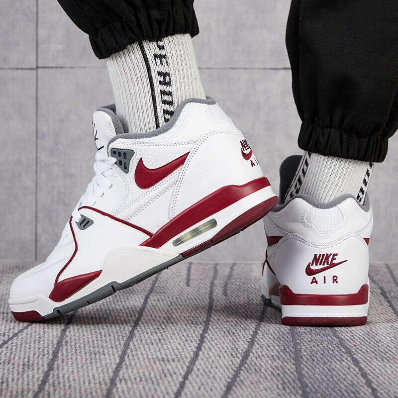 耐克男鞋nikeaj4兄弟款白红复古男子运动缓震实战耐磨篮球鞋dd1173100