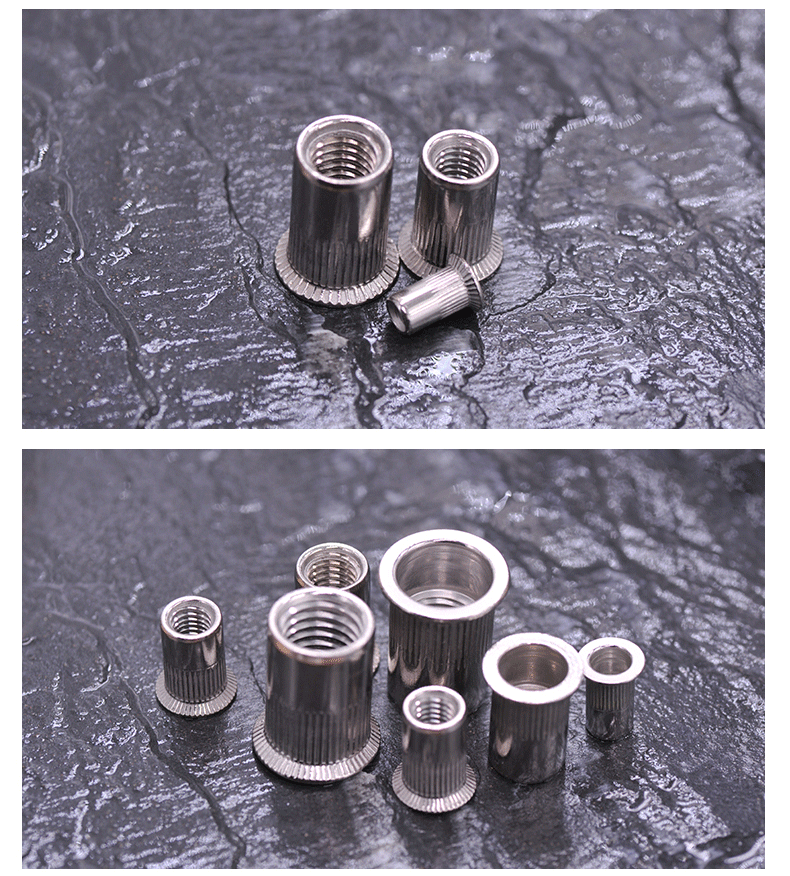 斐德不锈钢大沉头铆螺母 304通孔大沉头竖纹拉铆螺母 大沉头竖纹拉铆