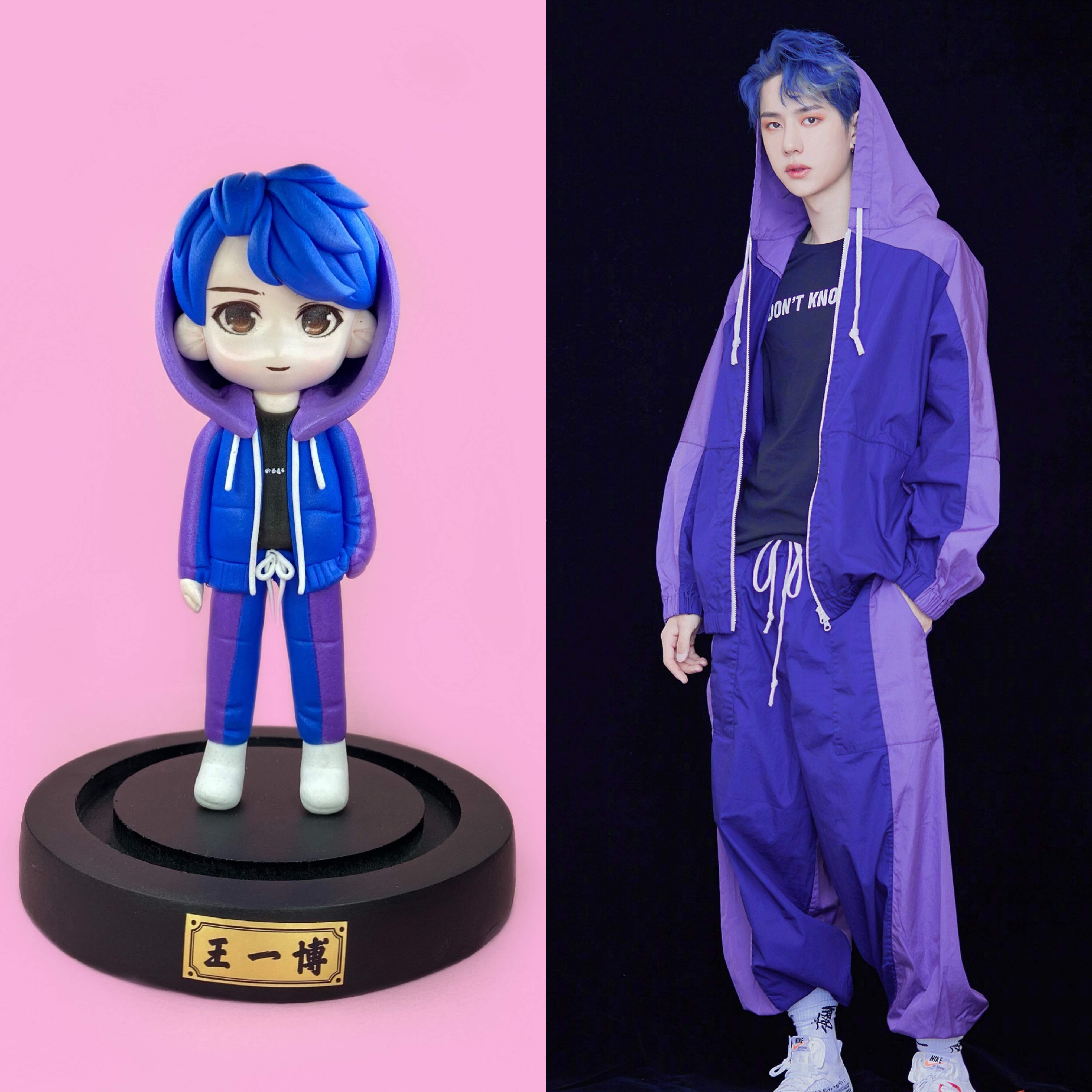 王一博周边真人模型人偶摆件公仔玩偶男生女生日定制礼物 王一博b款