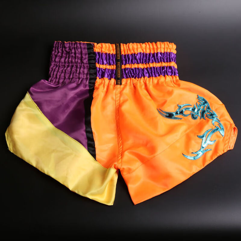 2-18岁儿童青少年新款泰拳散打搏击短裤男女比赛格斗训练拳 火凤凰 m