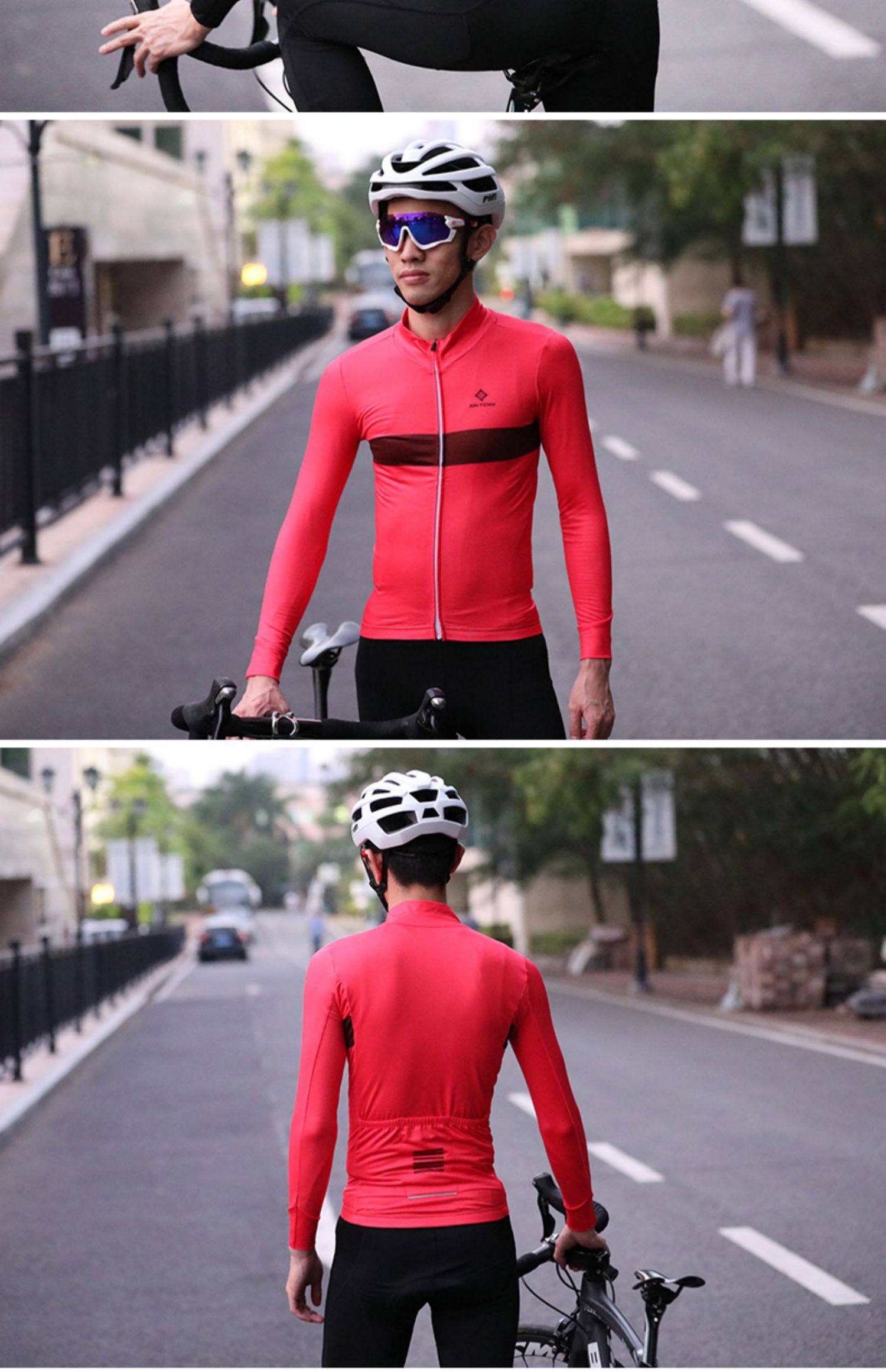 xintown星恒秋冬季骑行服男套装加绒抓绒长袖山地公路自行车防风上衣