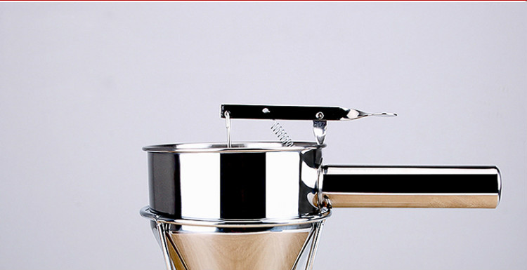 九策 不锈钢章鱼小丸子漏斗手持式分液器大号章鱼小丸子漏斗工具 10mm