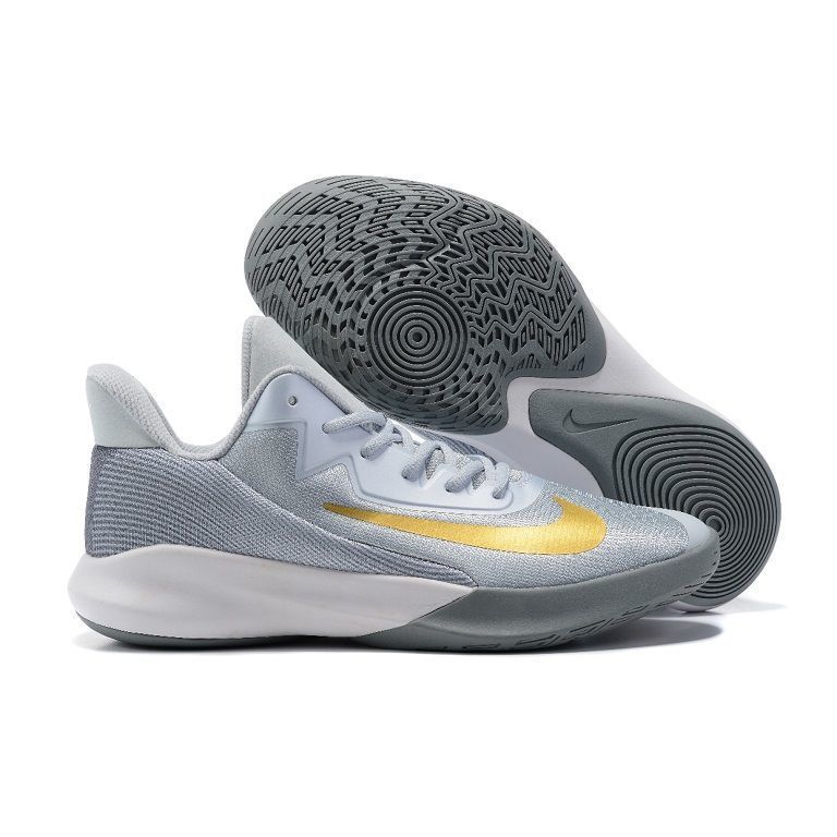 耐尅男款precision 4篮球鞋实战耐磨轻便气垫防滑男运动鞋 黑红白