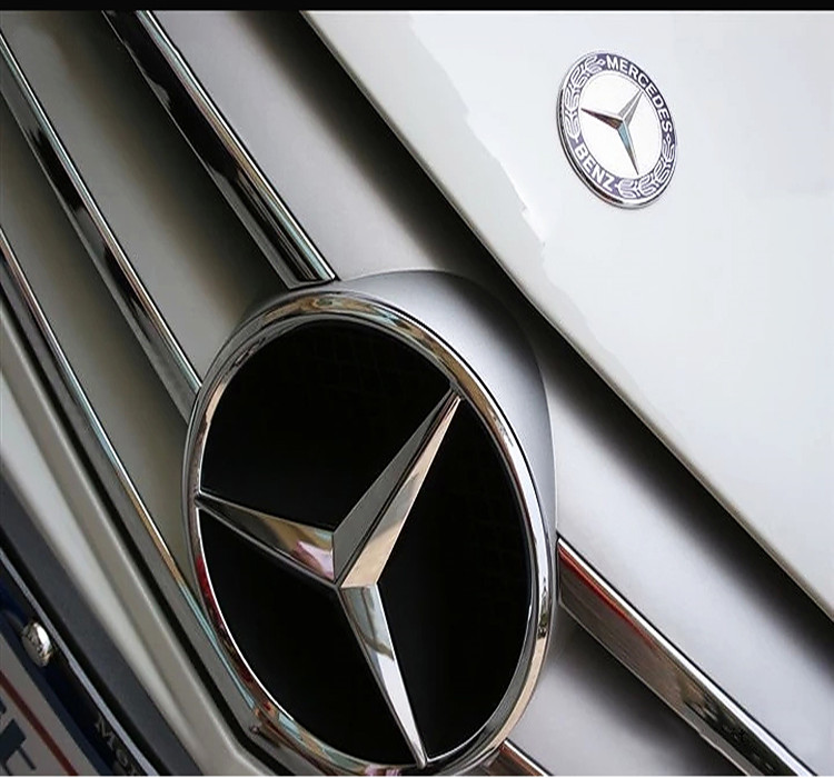 c200 e200l e260l引擎盖车标 立标改平标 苹果树黑白款