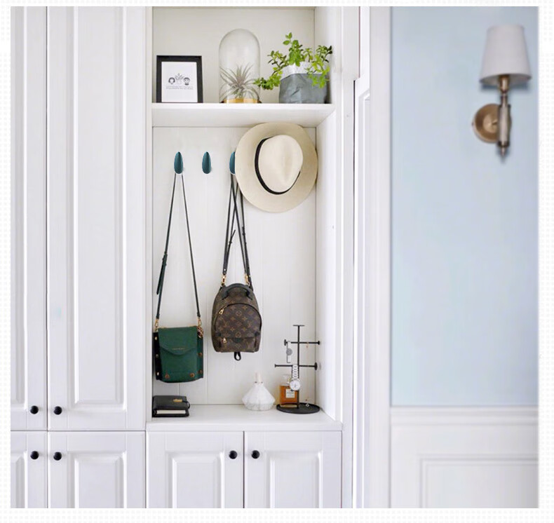 美风舍入户玄关鞋柜衣柜挂钩创意门后壁挂墙壁衣帽钩衣服挂衣钩单个免