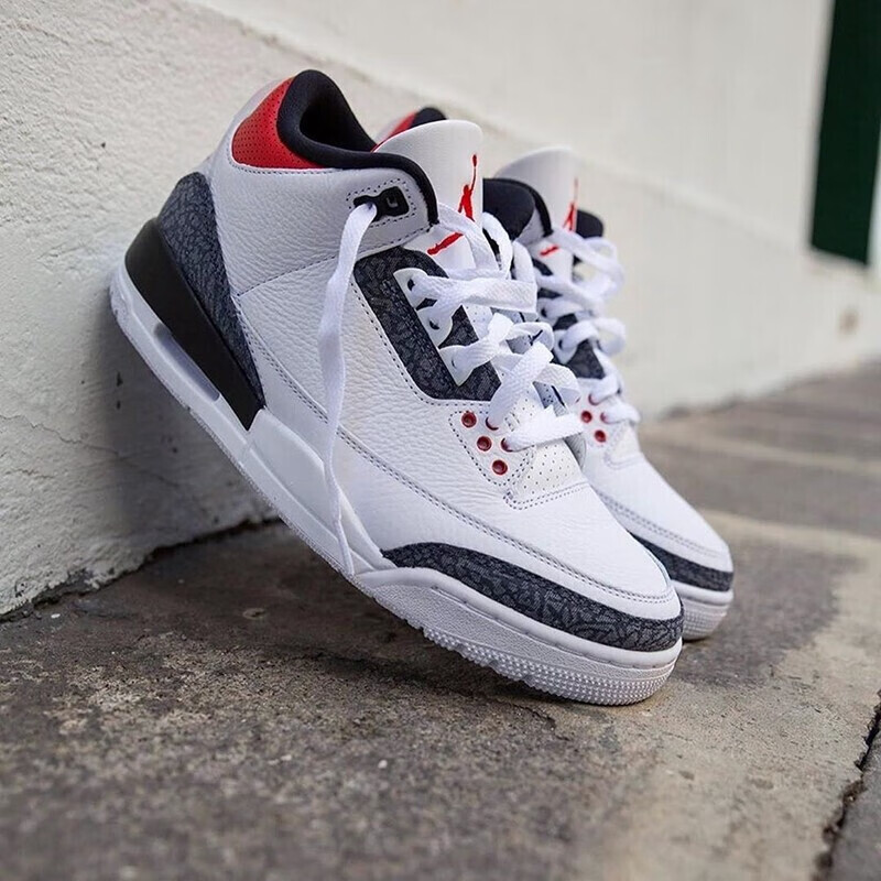 耐克男女鞋nike air jordan 3 aj3火焰红气垫休闲舒适运动跑步实战