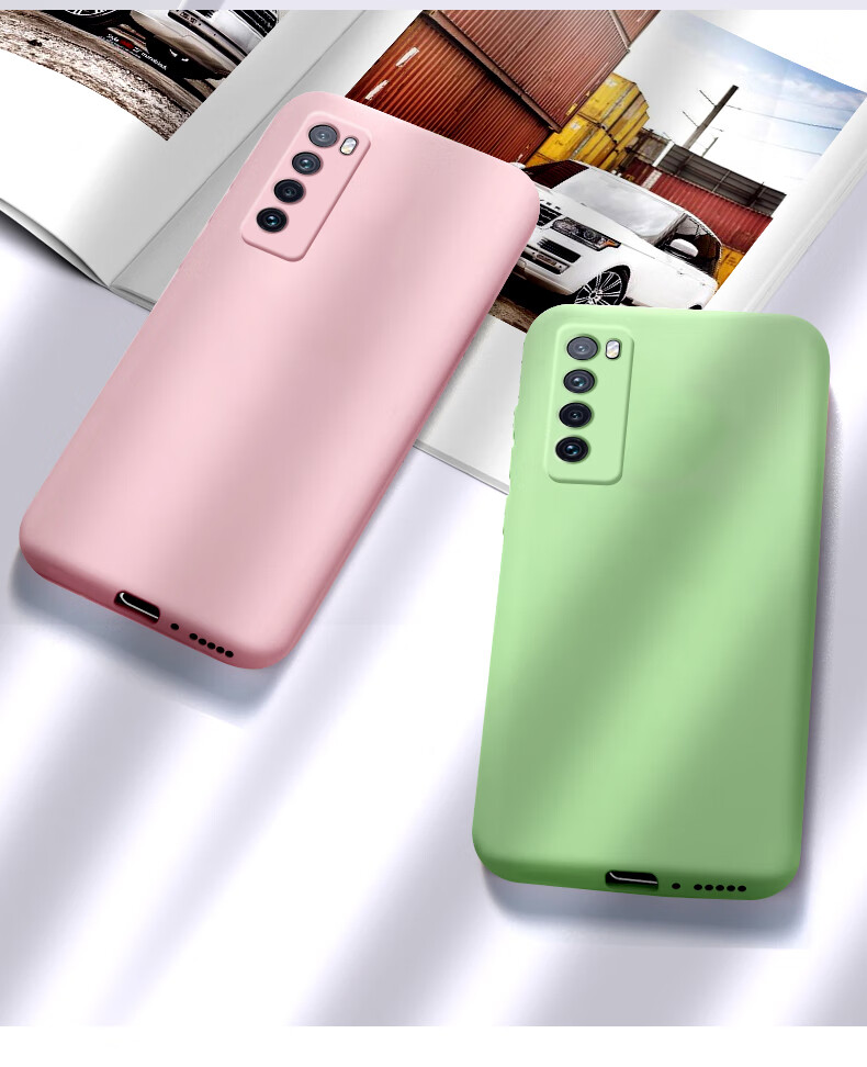 华为nova7手机壳液态硅胶nove7pro全包镜头note7se软壳5g防摔navo75g