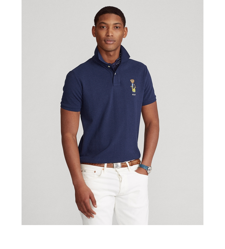 ralphlauren拉夫劳伦男装经典款定制修身小熊polo衫rl13167410海军蓝