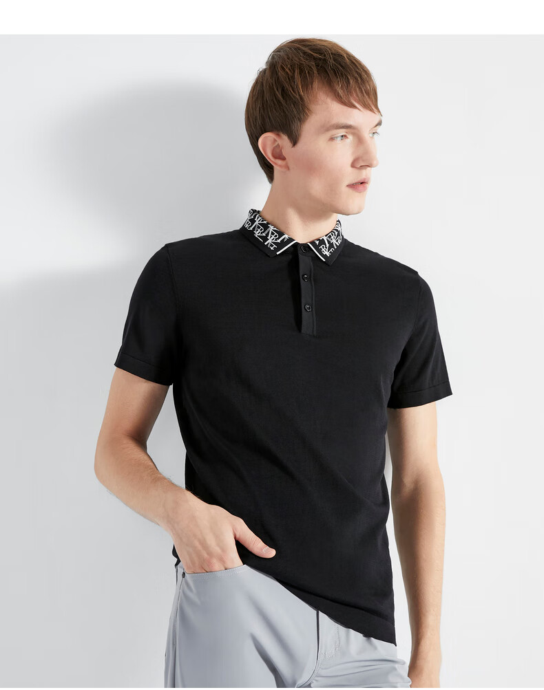 【a】【专柜同款】劲霸短袖天丝t恤fttg1701 黑色 165