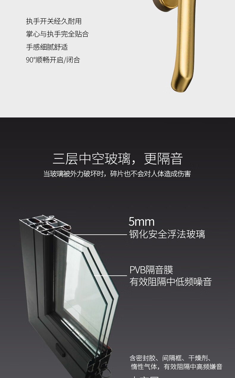 凤铝富莱博旭卡斯断桥铝门窗 封阳台平开推拉窗铝合金门窗 上海隔音窗