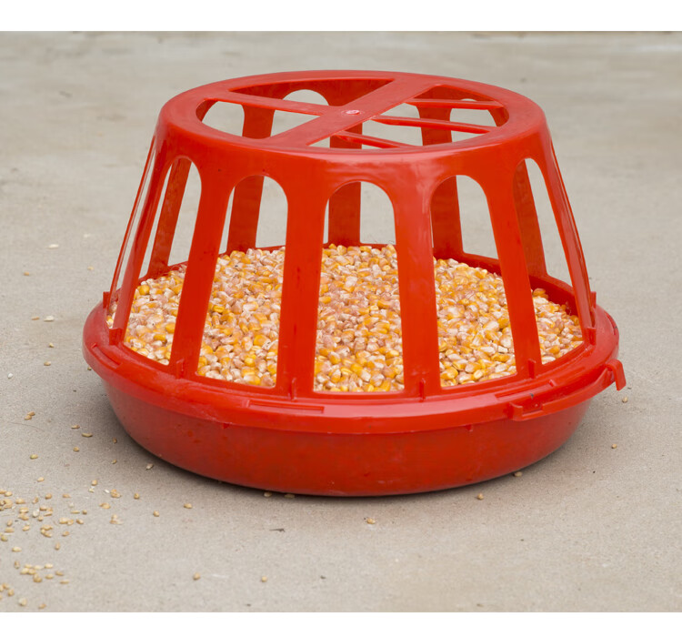 鸡槽食槽家禽养殖自动下料饲料桶喂鸡喂食器喂水器水槽喂小鸡料槽 3l