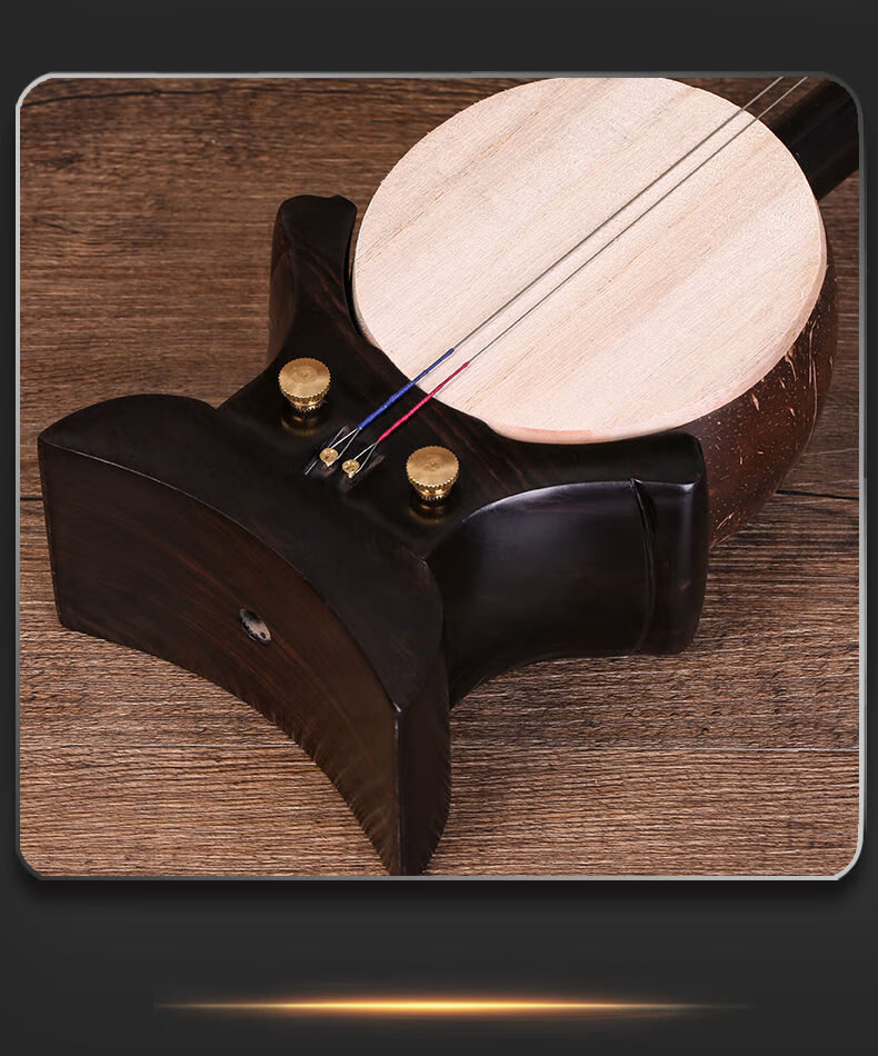 黑檀龙头豫剧板胡 乐器 黑檀豫剧盘龙板胡专业演奏板胡配件 豫剧龙头