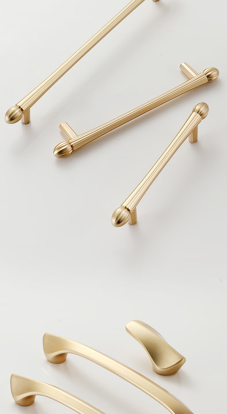 新中式金色衣柜门小拉手现代简约单孔抽屉橱柜拉手北欧轻奢铜拉丝6103