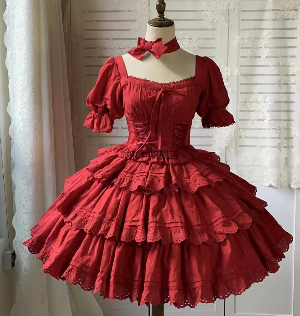 【现货速发】芙拉小姐lolita全款wf原创洛丽塔萌款芙拉小姐棉版分体op