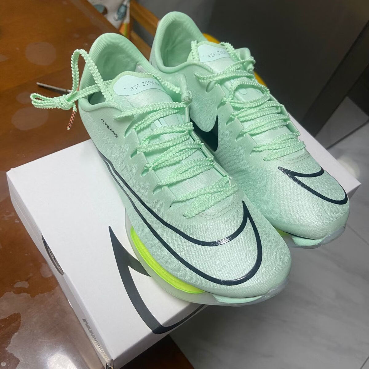 【旗舰官方店】薄荷绿苏炳添maxfly气垫田径短跑钉鞋fly中长跑体考