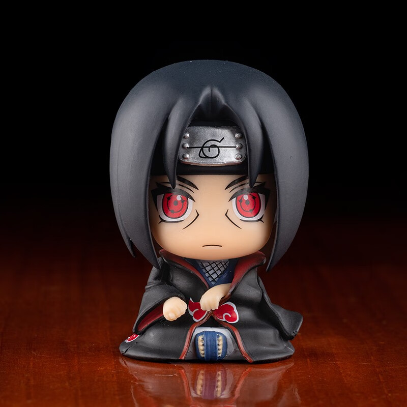 猪本猪火影忍者手办gkq版宇智波鼬精美模型摆件q版坐姿宇智波鼬