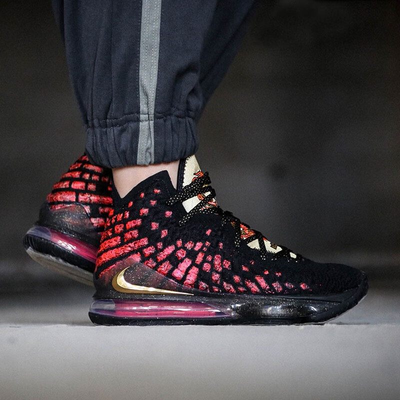 周杰伦同款耐克nikelebron詹姆斯17代lbj17黑武士蓝白涂鸦实战男子