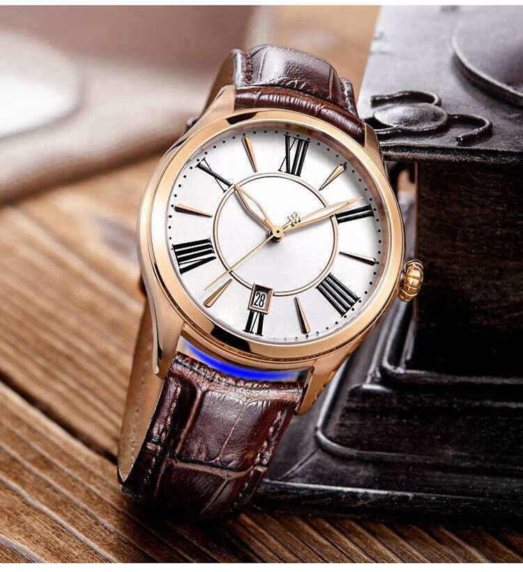 圣美瑞代用罗西尼原装款5597手表带弧形真皮西铁城积家男皮表带通用