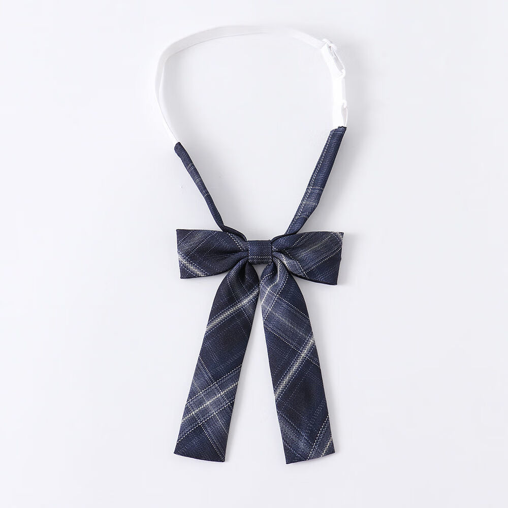 jk领带 jk制服灰棕黑格配饰 青野/诸神黄昏/领结领带 碳灰手打领带