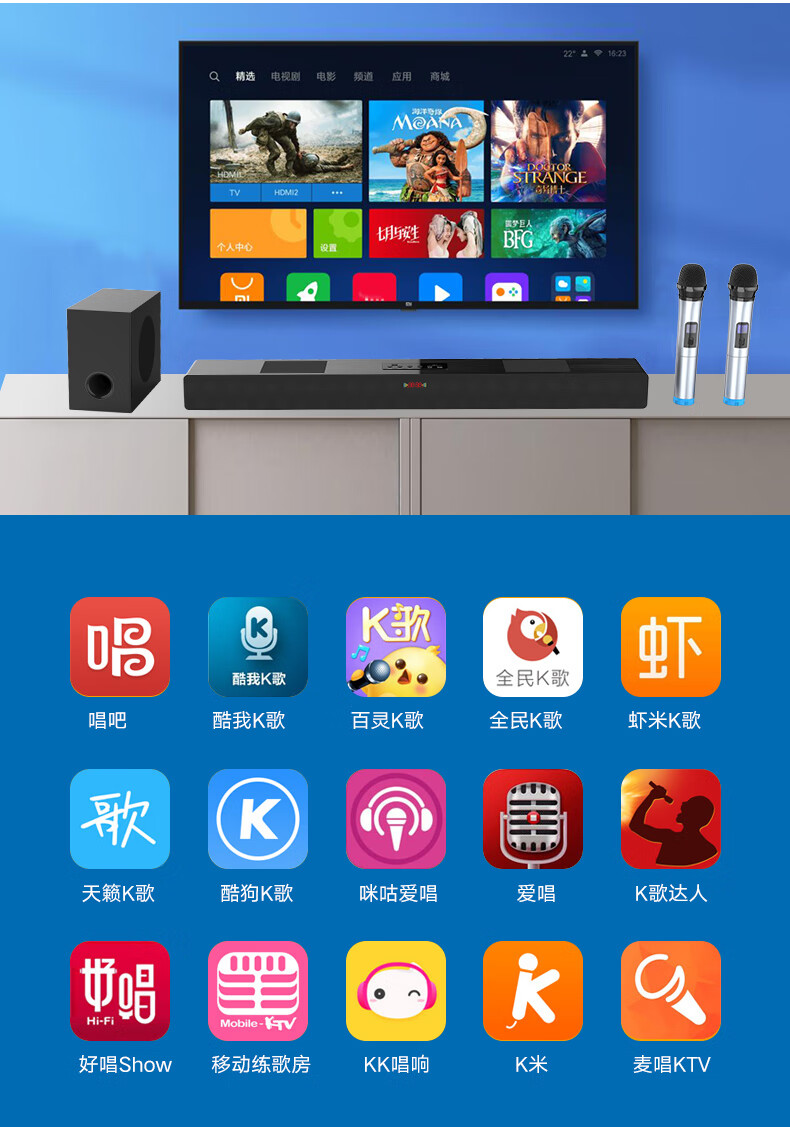 amoi/夏新 l8电视k歌音响回音壁5.