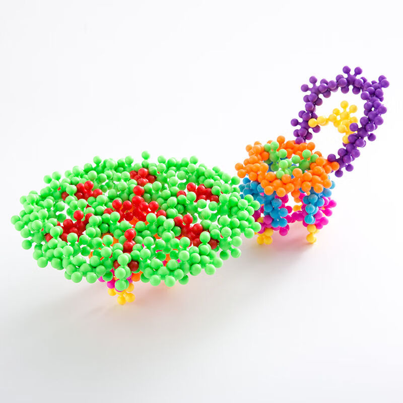 3d旋转梅花积木立体拼插雪花片幼儿童园桌面益智塑料玩具早教光滑