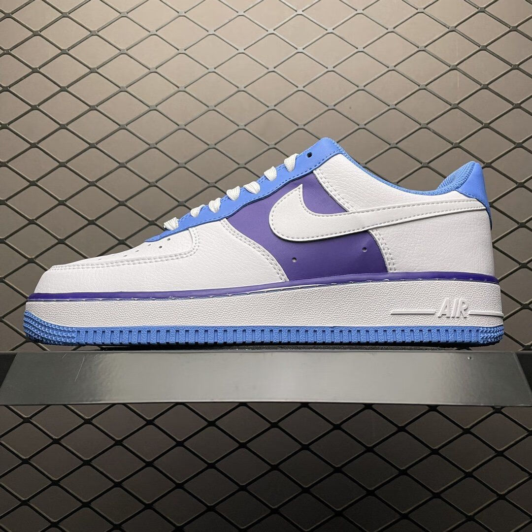 af1 low "lakers"空军一号白紫湖人nba联名款75周年低帮运动板鞋 白篮