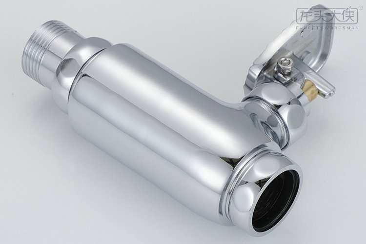 wand铜立式脚踏冲洗阀直筒脚踏阀冲水器延时阀蹲便器大便1号黄铜6分