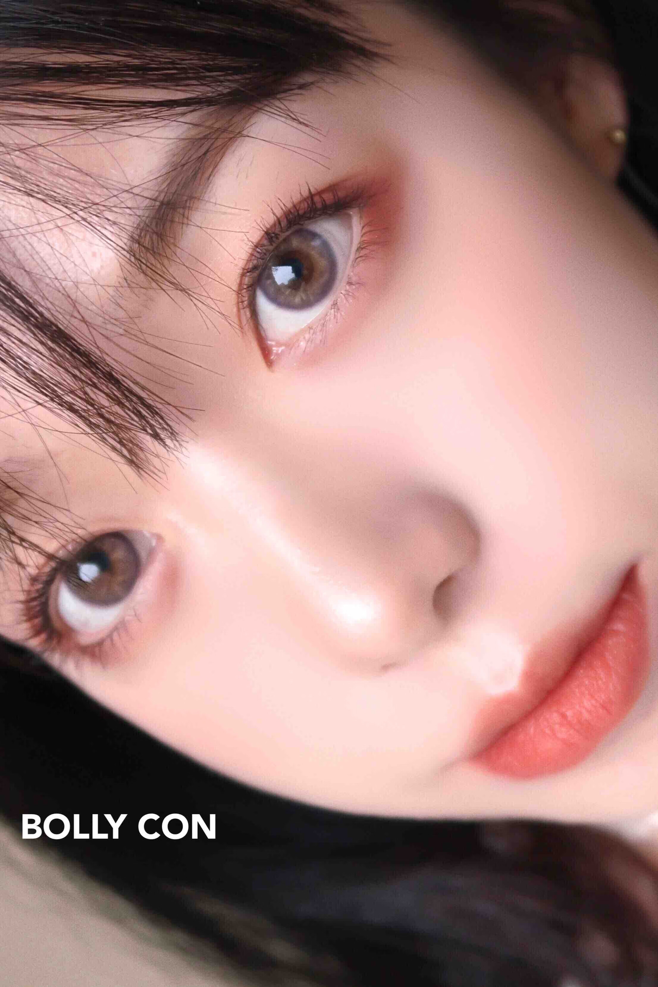 0年抛日常自然美瞳进口彩色校园网红隐形眼镜2片装 覆盆紫 200